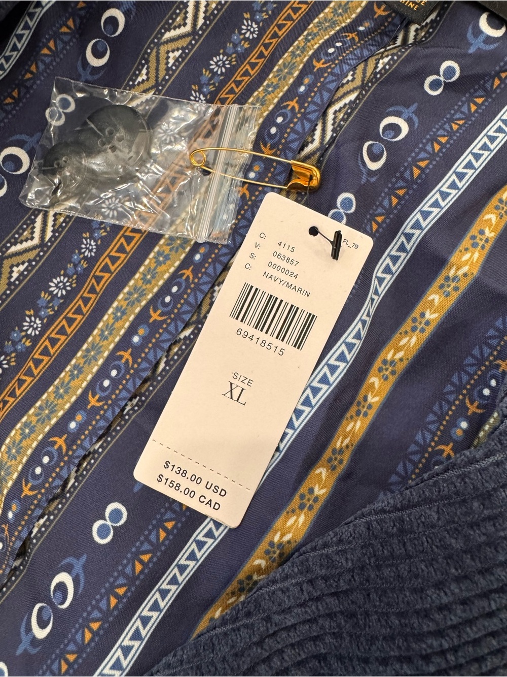 Anthropologie Navy Blue Corded Blazer - Picture 2 of 8